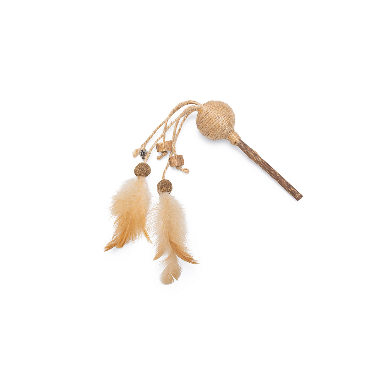 Beeztees hrací míček Juto s peřím a kočičí mátou