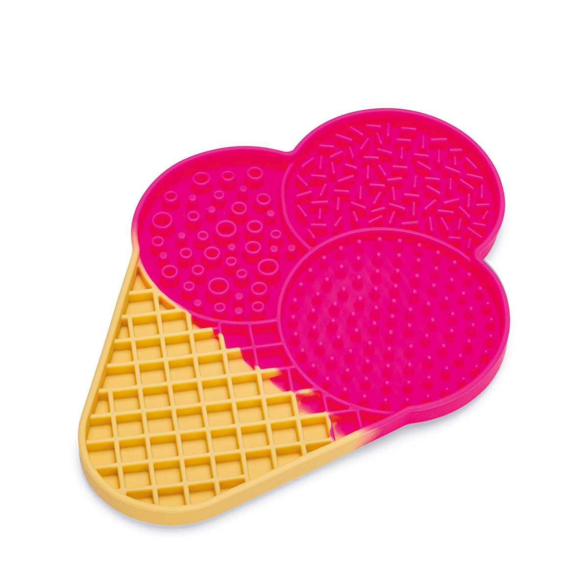 Beeztees silikonová lízací podložka na zmrzlinu růžová 21 × 15 cm