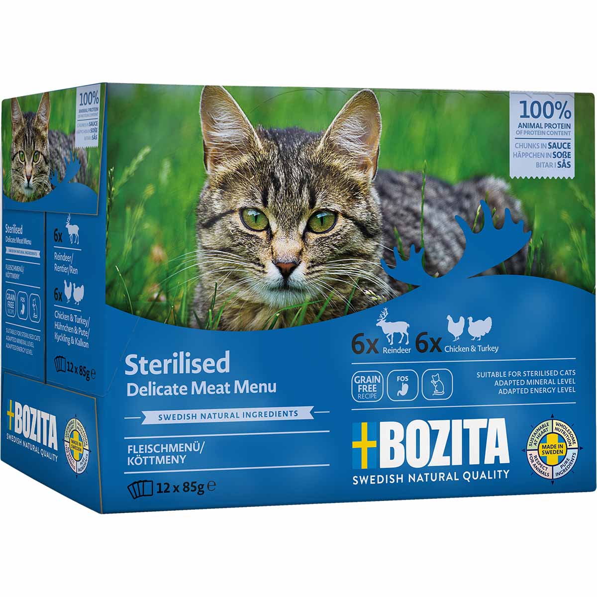 Bozita Pouch Kousky v omáčce Sterilised Masové menu 12x85 g