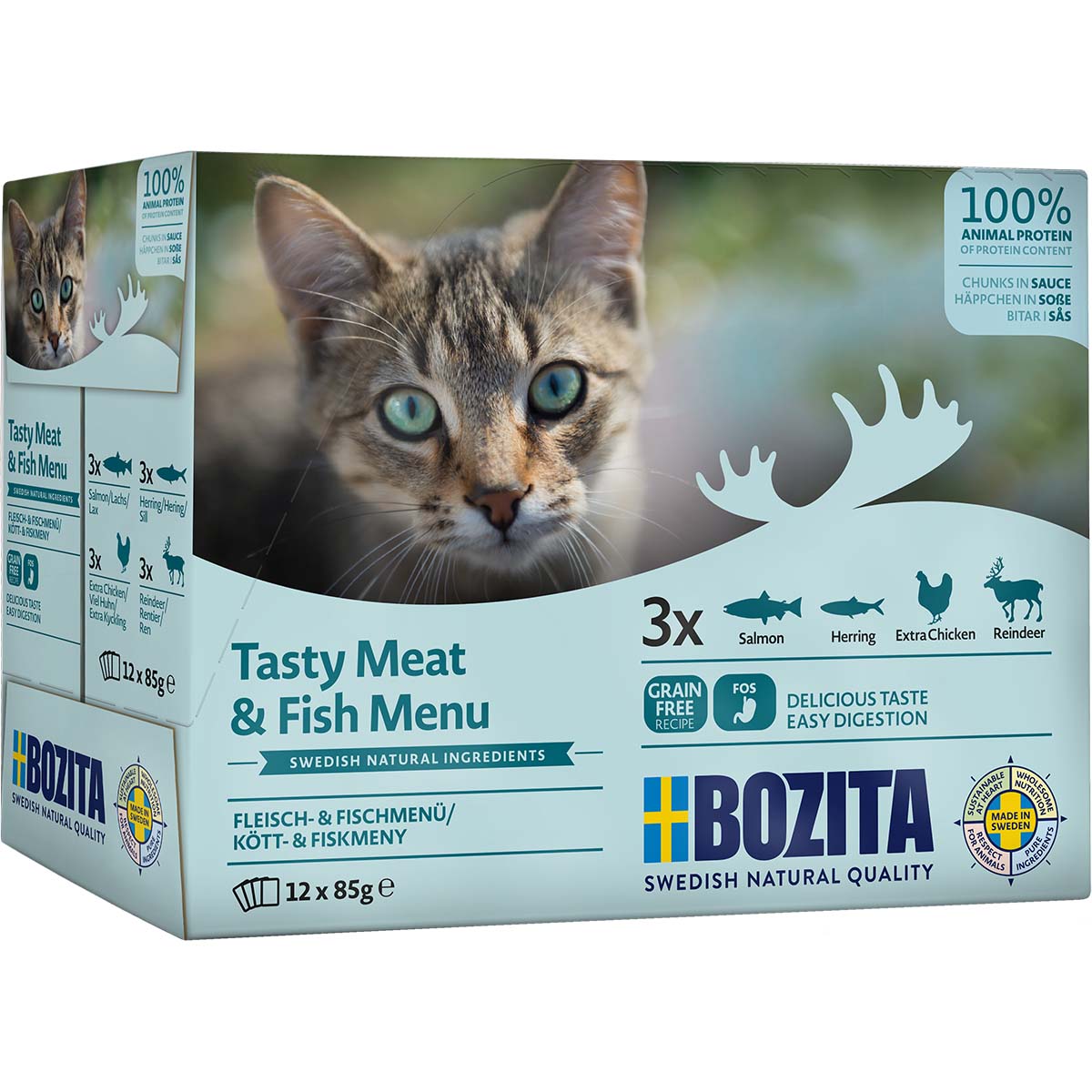 Bozita Pouch HiS Multibox Ryby&amp;Maso 12x85 g