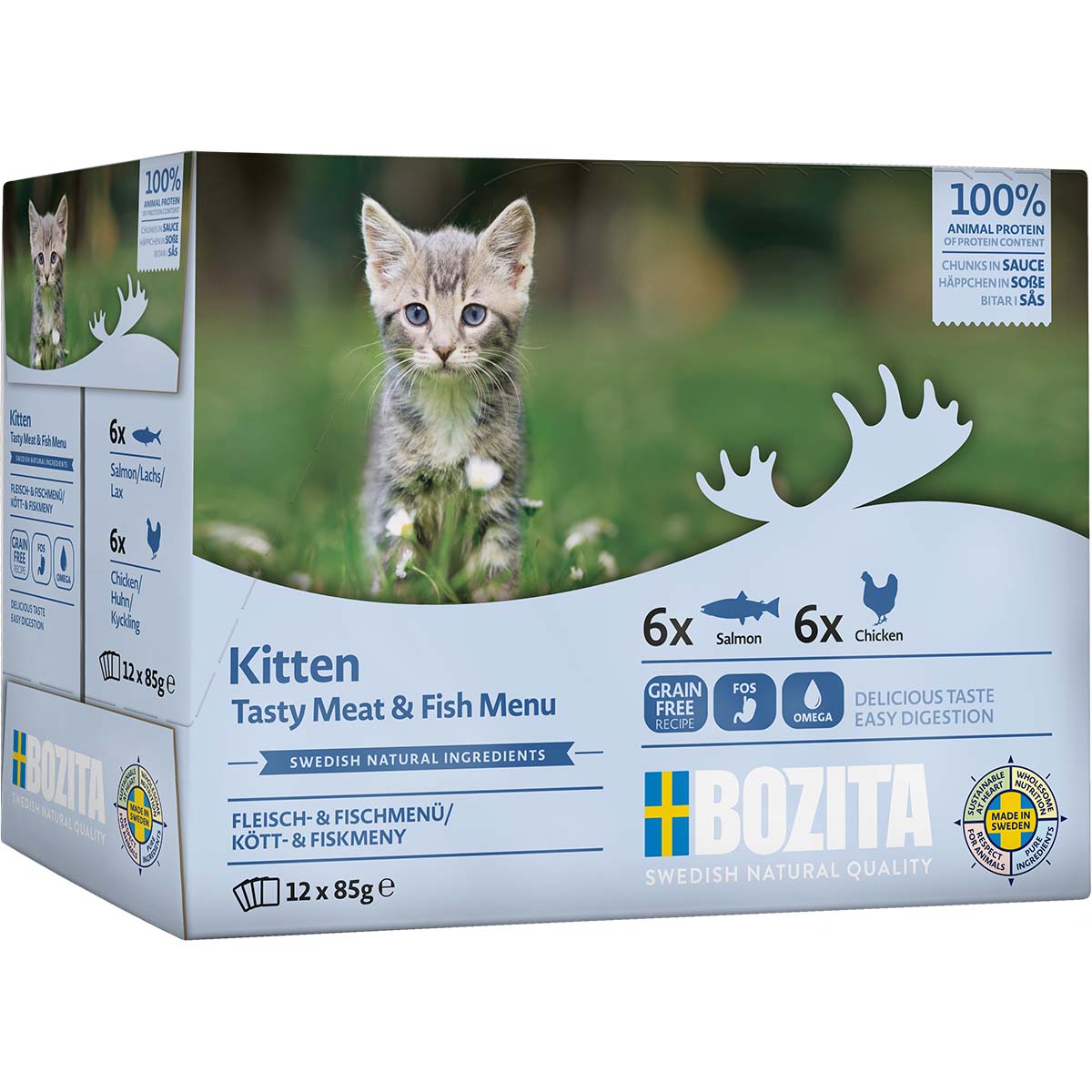 Bozita Pouch HiS Multibox Ryby&amp;Maso Kotě 12x85 g