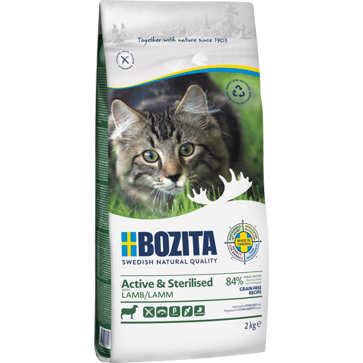 Bozita active &amp; sterilised grain free jehněčí 2 kg