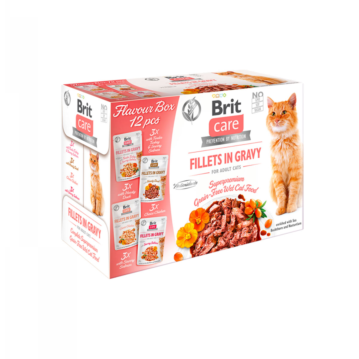 Brit Care Cat Flavour box filety v omáčce