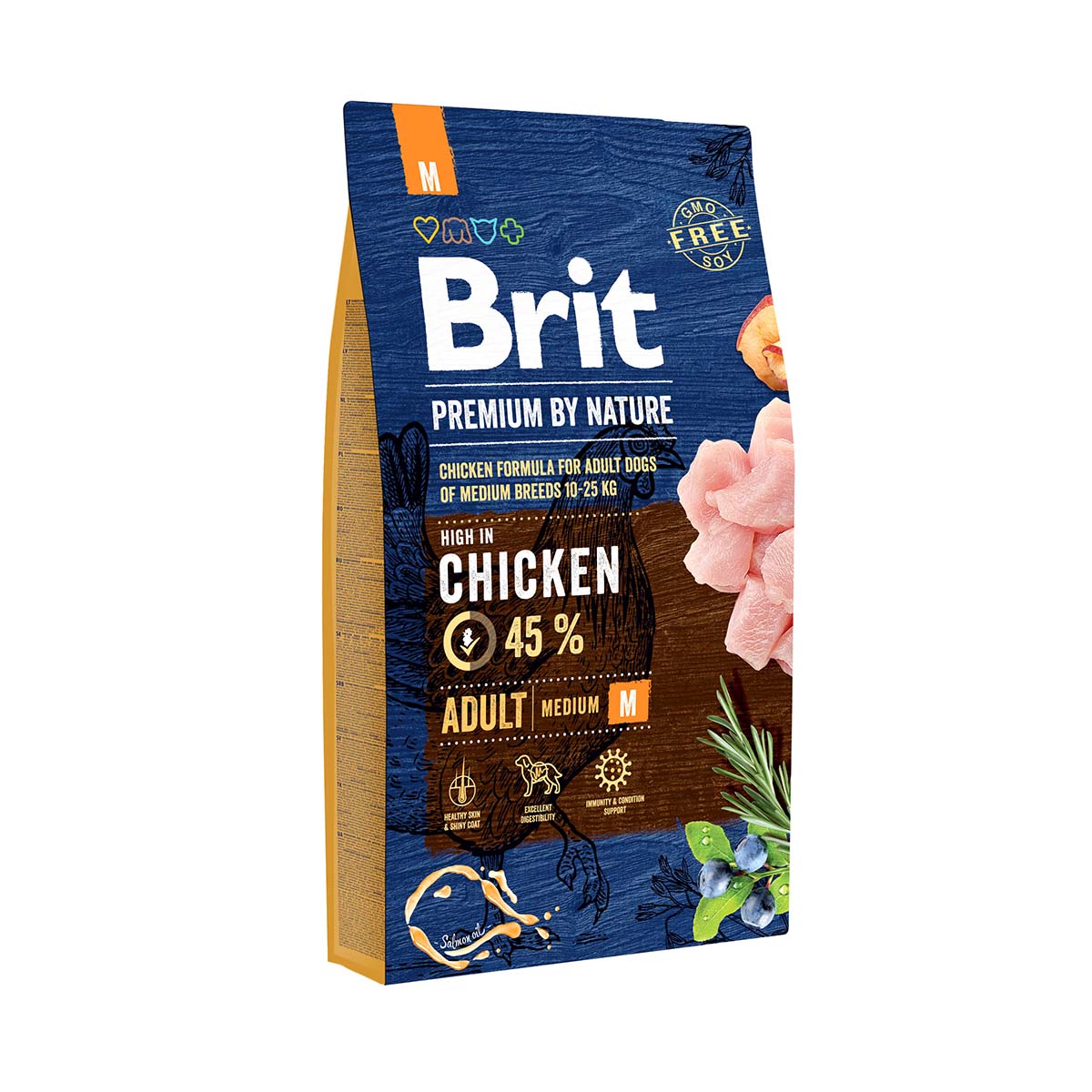 brit premium by nature dog adult m 8kg