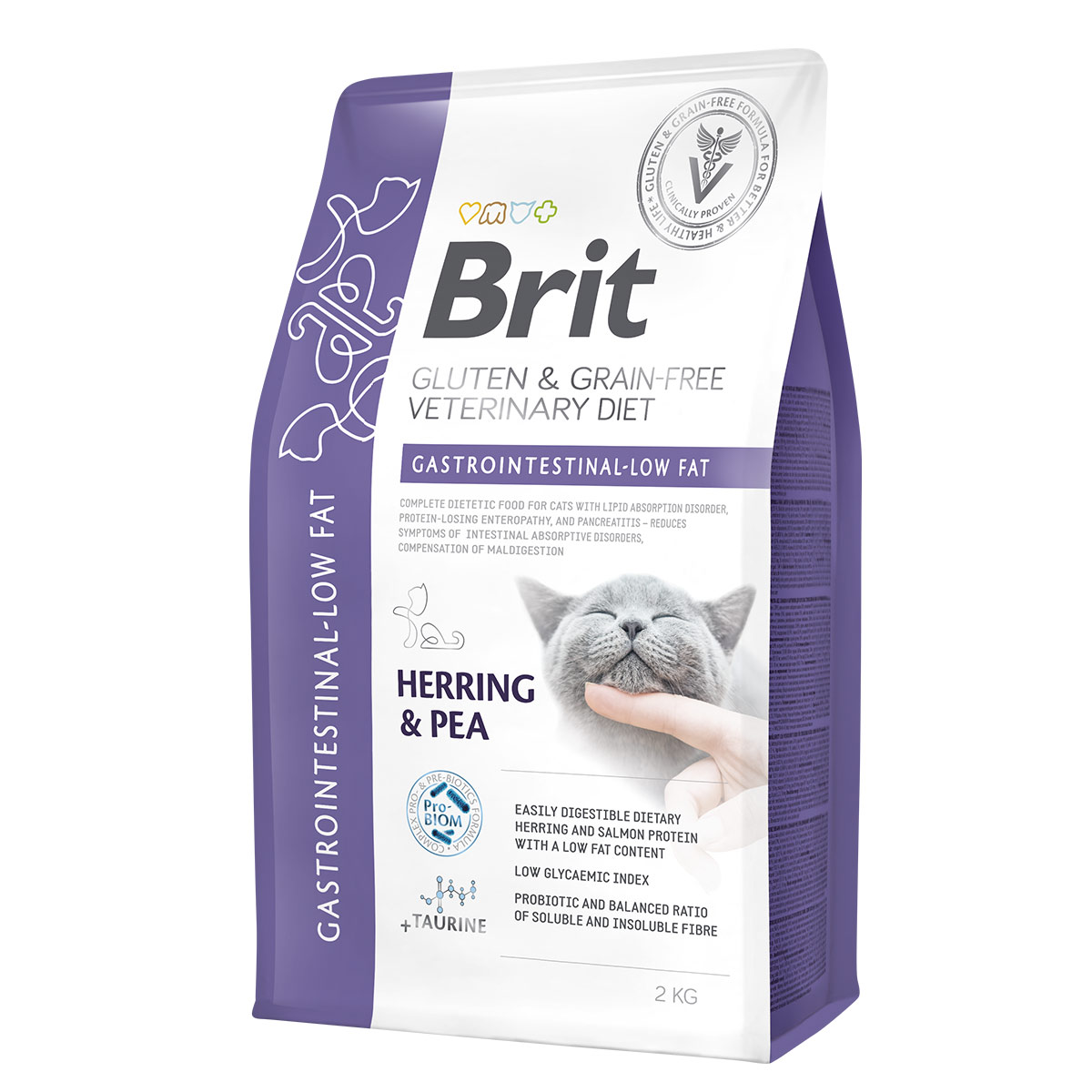 Brit Vet Diet Cat Gastrointestinal Low Fat 2 kg