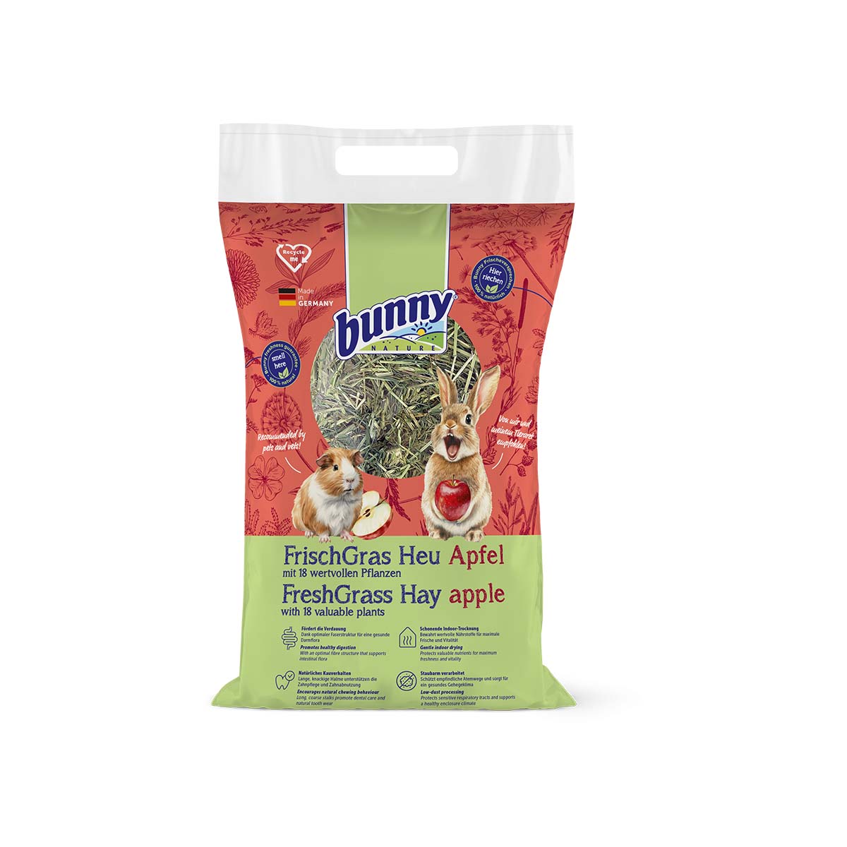 Bunny Allgäuer FrischGras seno s jablky 500 g