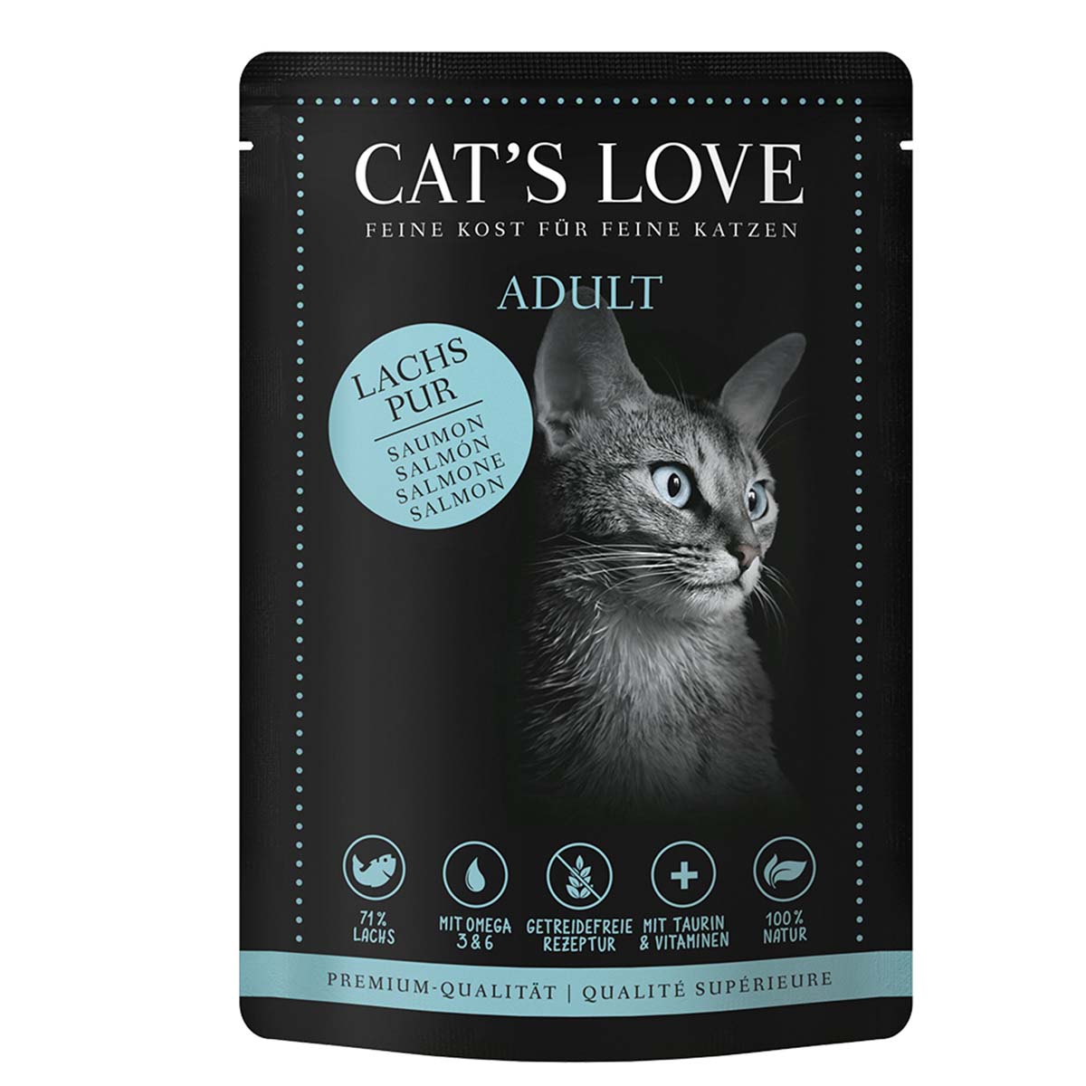Cat's Love čistý losos se saflorovým olejem a petrželkou