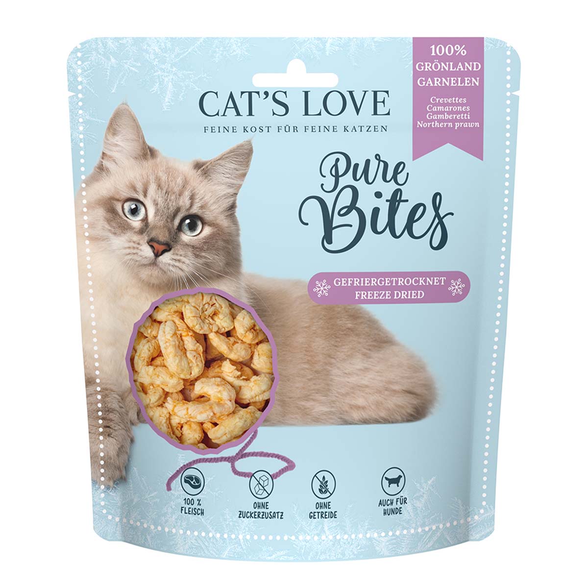 Cat's Love Pure Bites grónský garnát, 30 g
