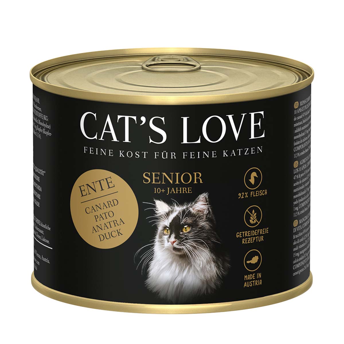 Cat's Love Senior konzerva s kachním masem