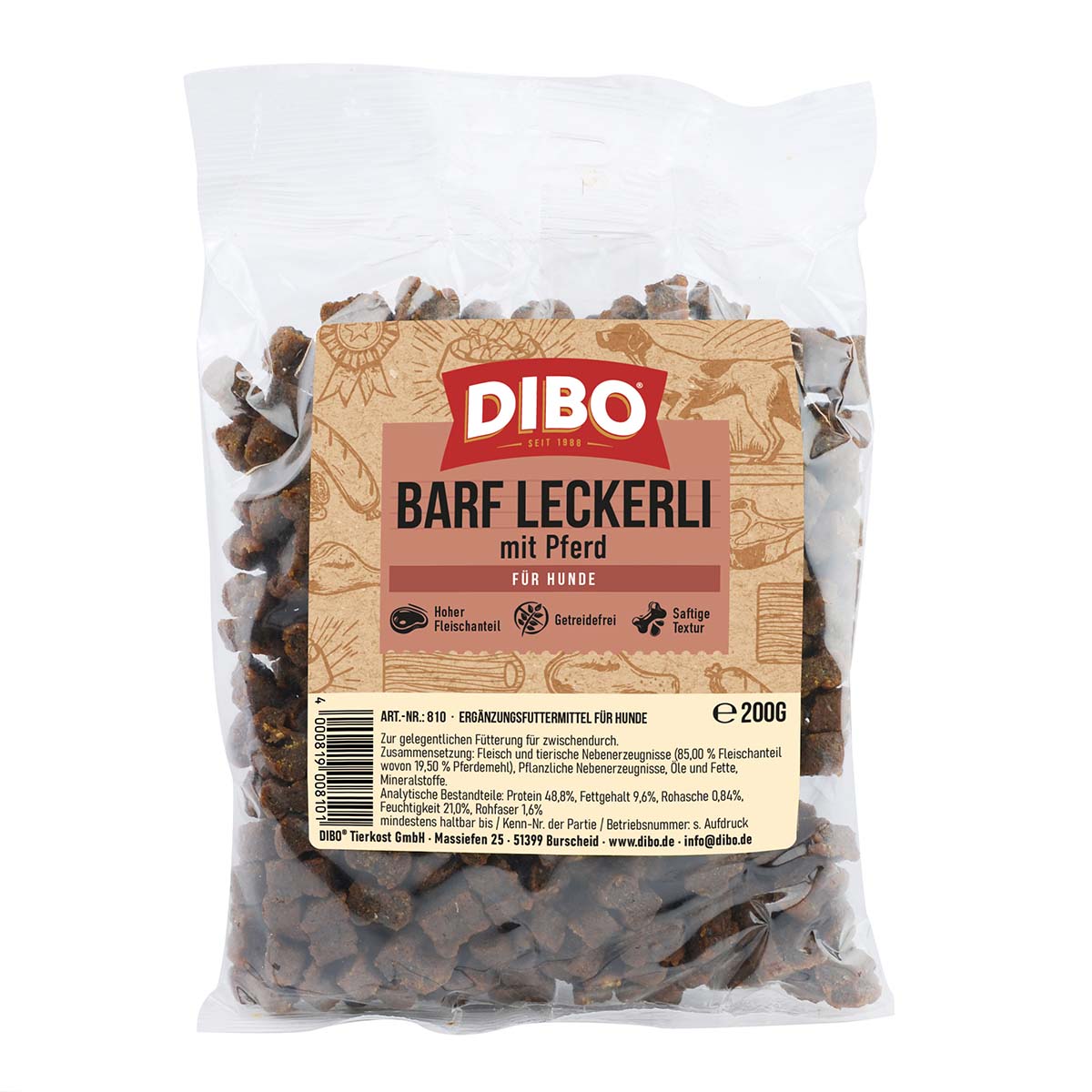DIBO BARF pamlsky kůň 200 g