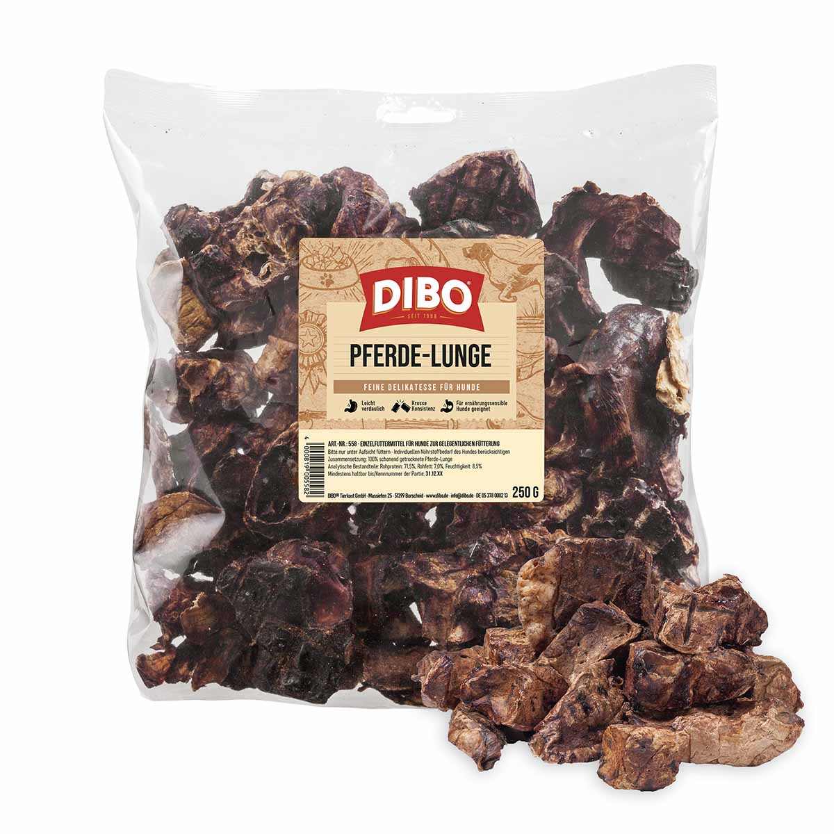 DIBO koňské plíce, 250 g