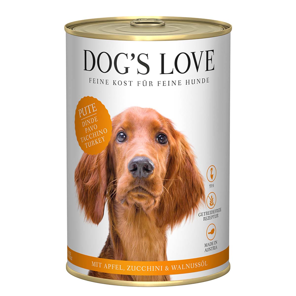 Dog's Love Classic krůtí maso s jablkem, cuketou a olejem z vlašských ořechů