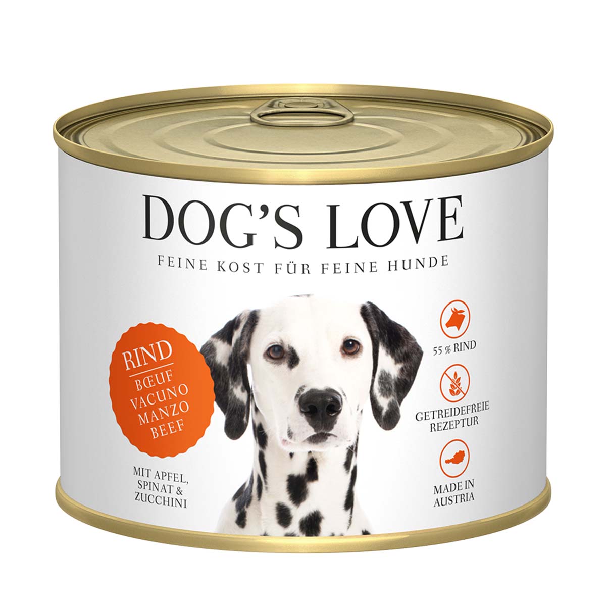 Dog's Love Classic hovězí maso s jablky, špenátem a cuketou