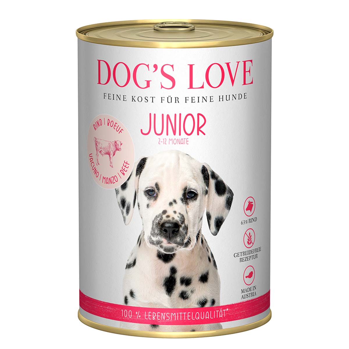 Dog's Love Junior hovězí maso s mrkví a šalvějí