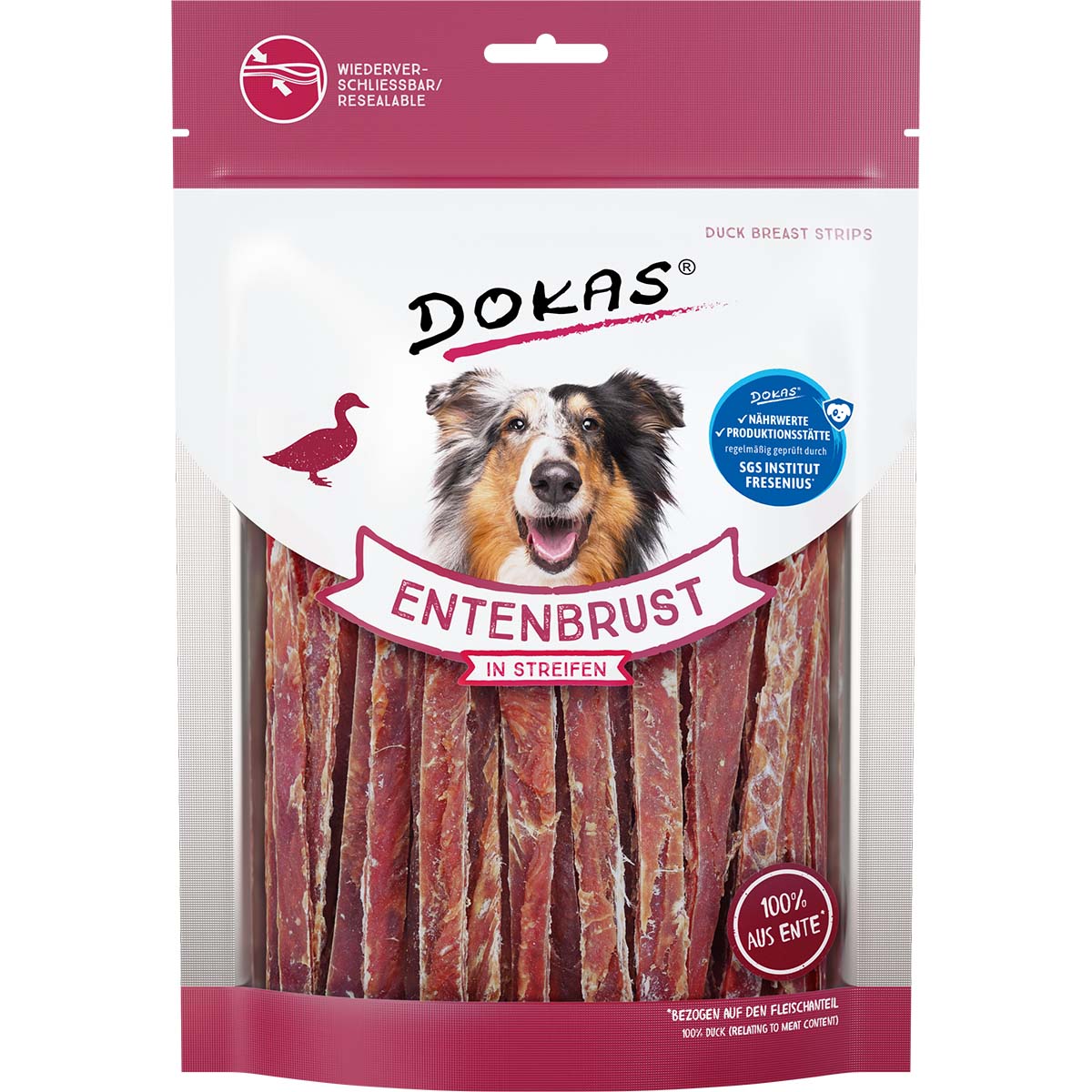 Dokas s proužky kachních prsou 250 g