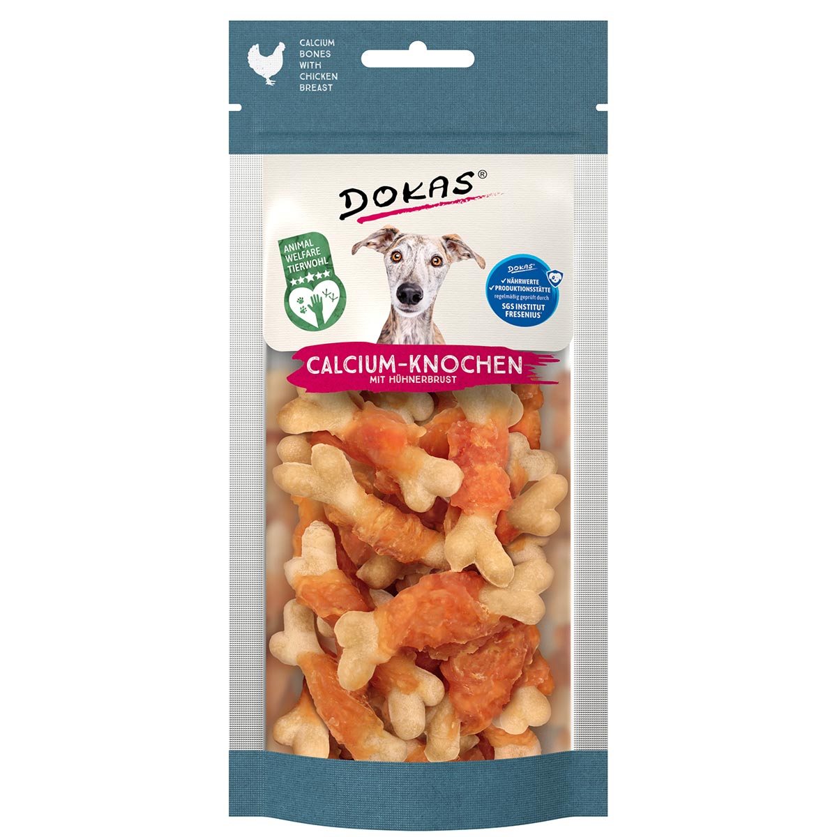 Dokas vápenné kostičky s kuřecími prsíčky