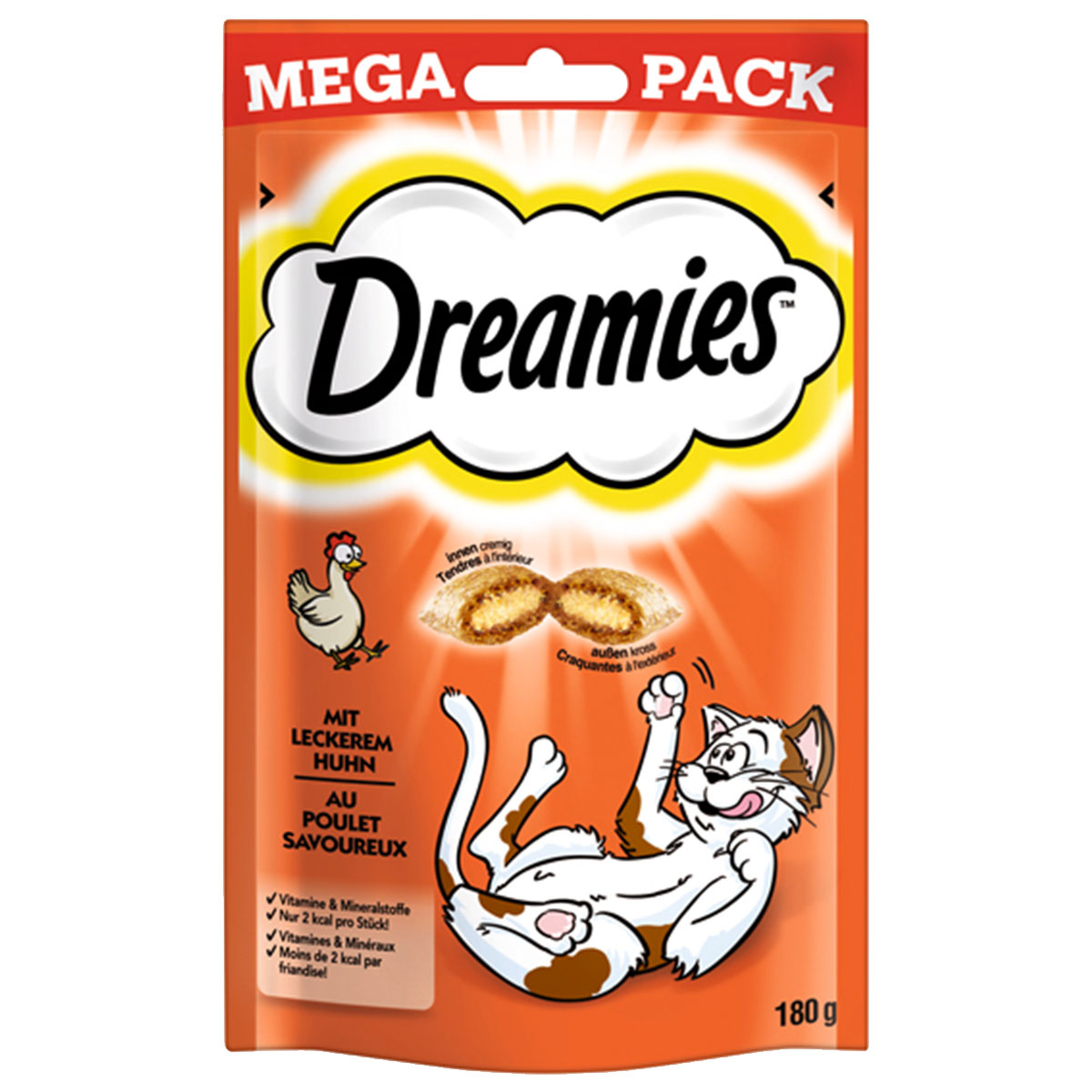 Dreamies Mega Pack s kuřecím masem, 180 g