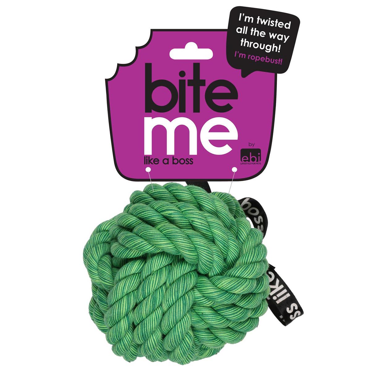 Ebi Bite Me – Ballin‘ míček z lana zelený