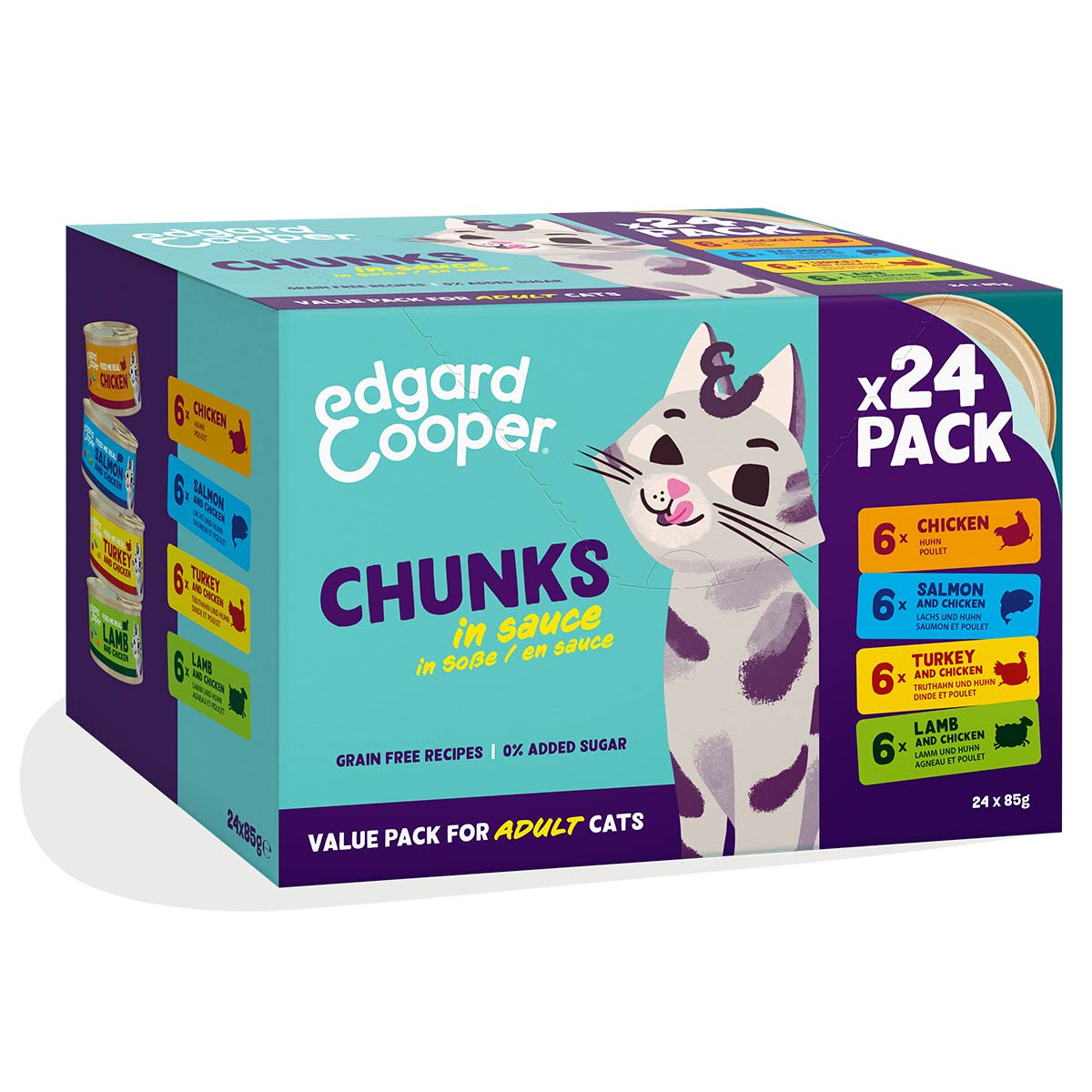 Edgard &amp; Cooper Adult Multipack v omáčce 24x85 g