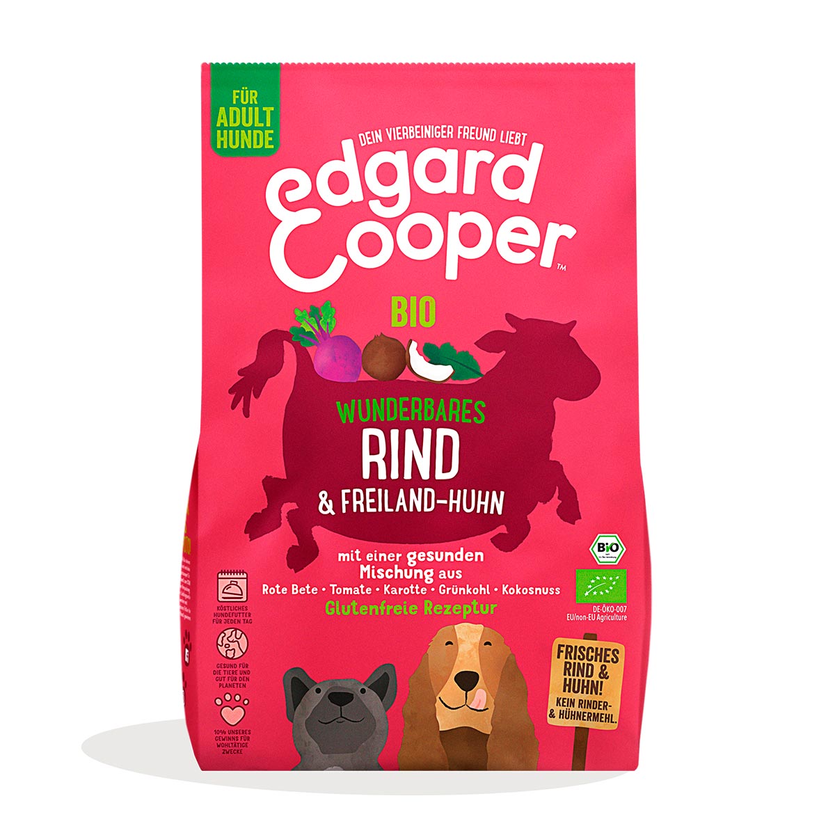 Edgard & Cooper bio hovězí a bio kuřecí