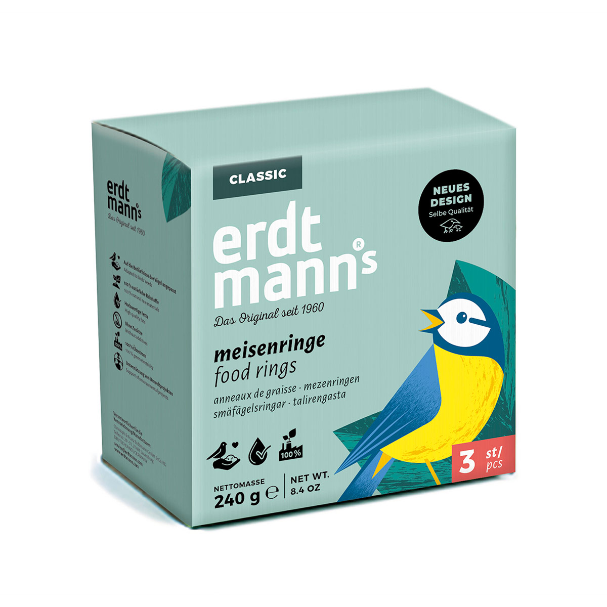 Erdtmann's lojové kroužky pro sýkorky 3&nbsp;ks