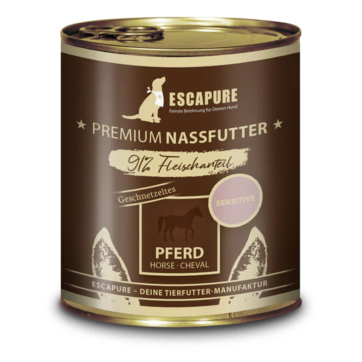 Escapure menu, krájené koňské maso