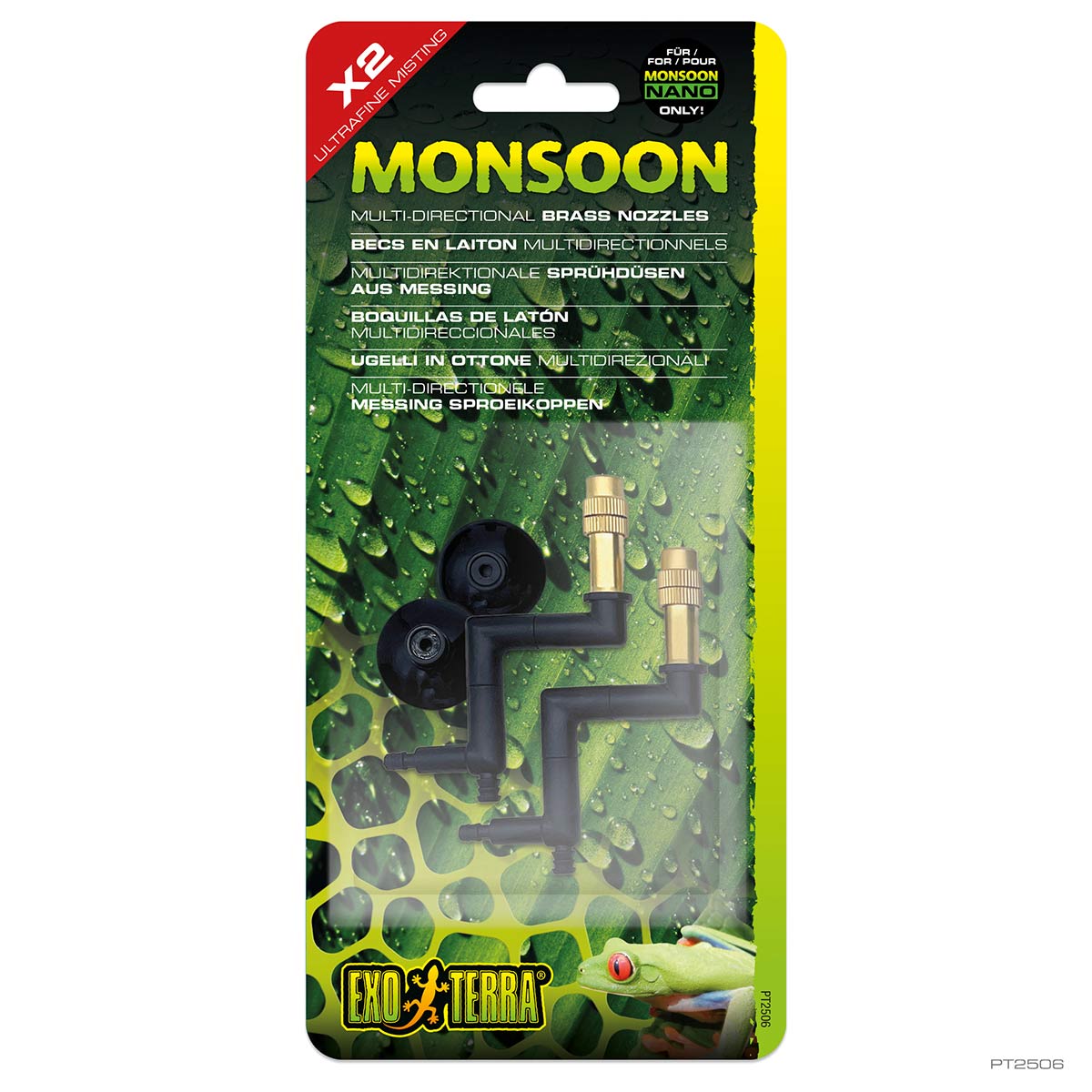 Exo Terra postřikovací trysky Monsoon z mosazi 2x