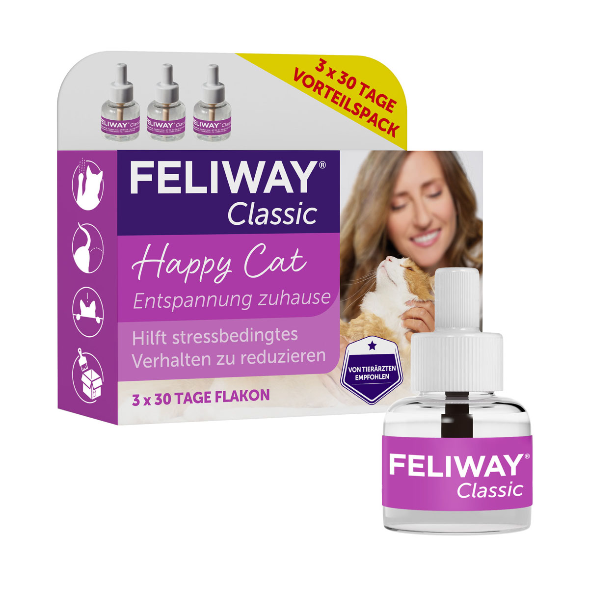 Feliway® Classic 3 x 30 dnů, výhodné balení