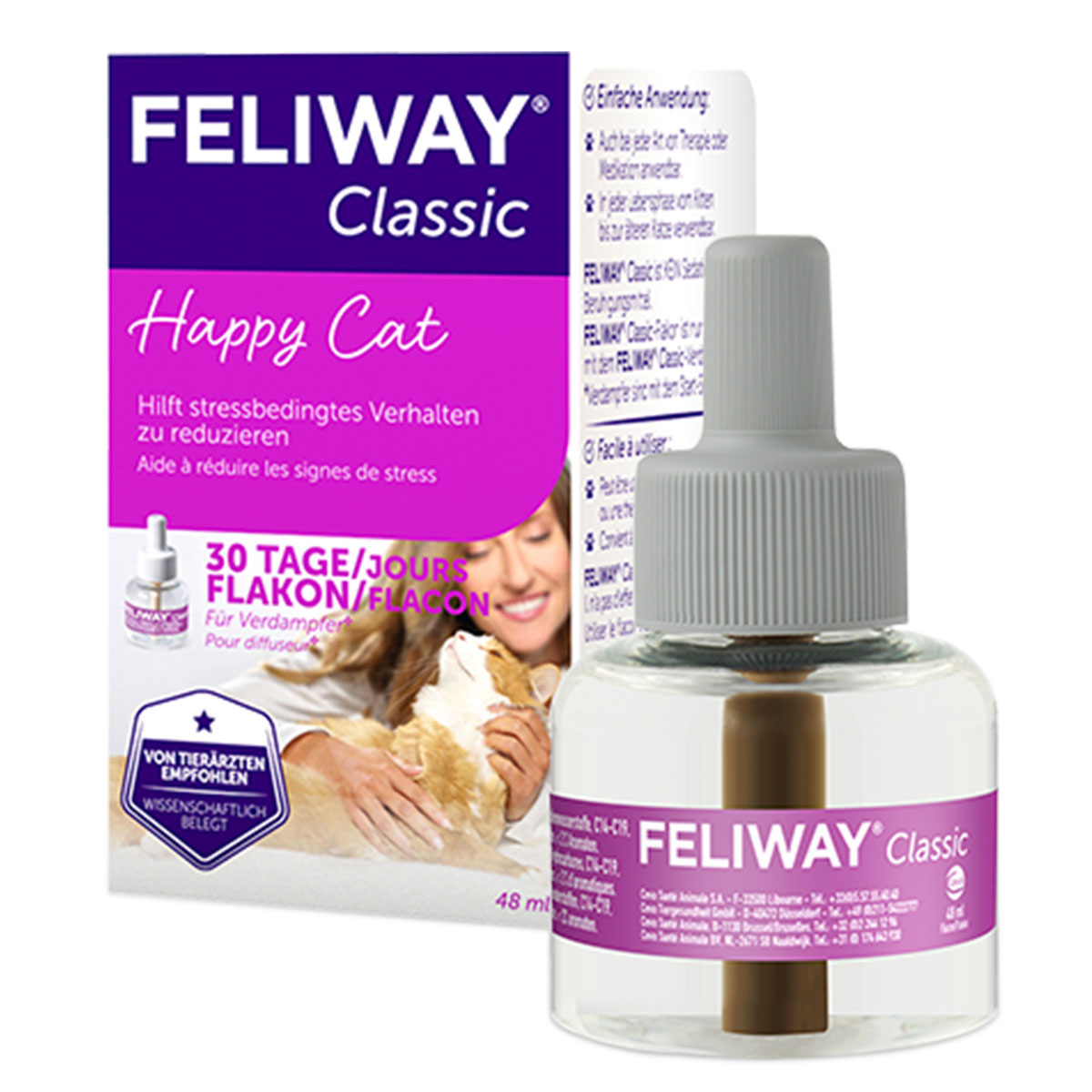 Feliway® Classic difuzér, náhradní náplň na 1 měsíc, 48 ml