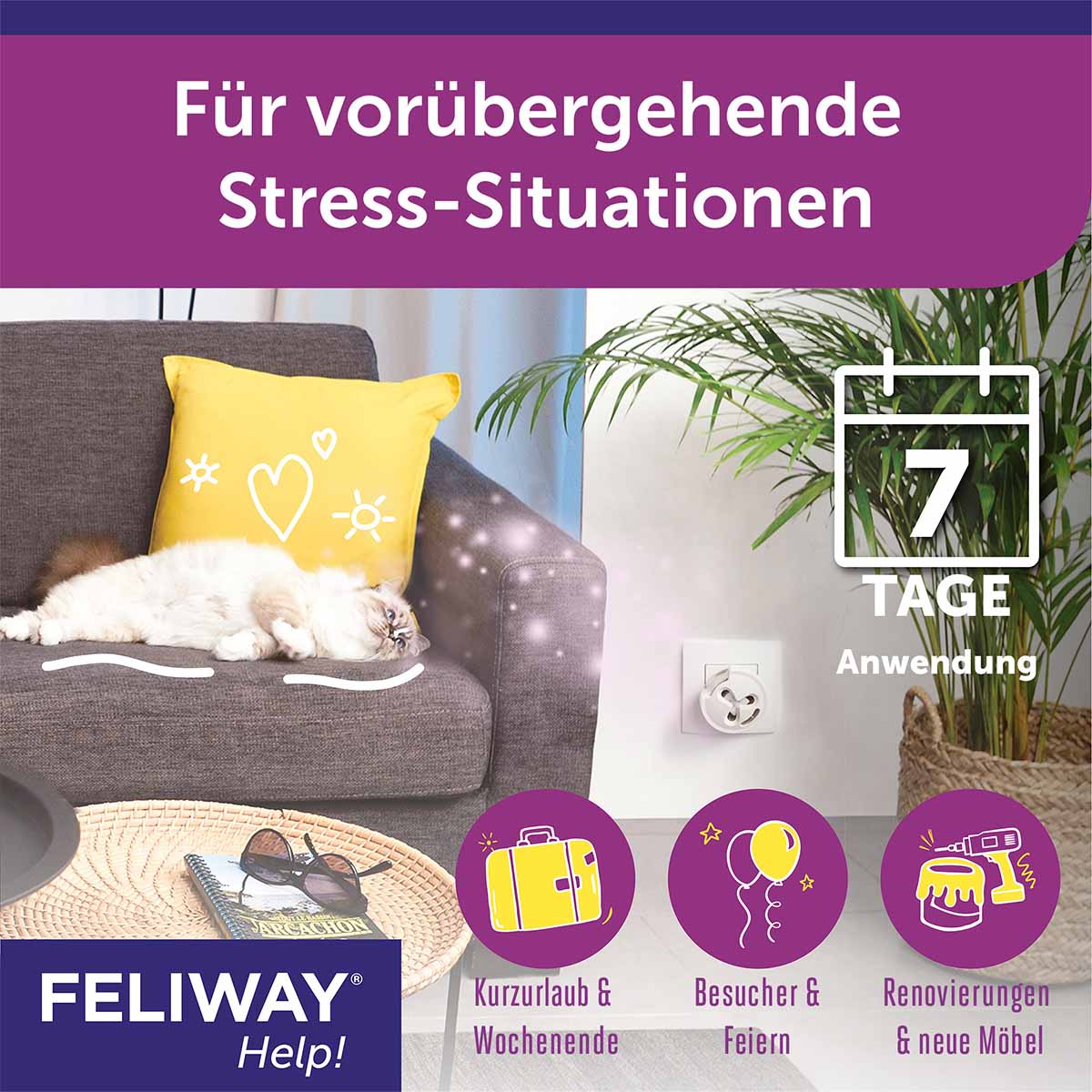 FELIWAY Help! náhradní balení, s 3 kartušemi s feromony