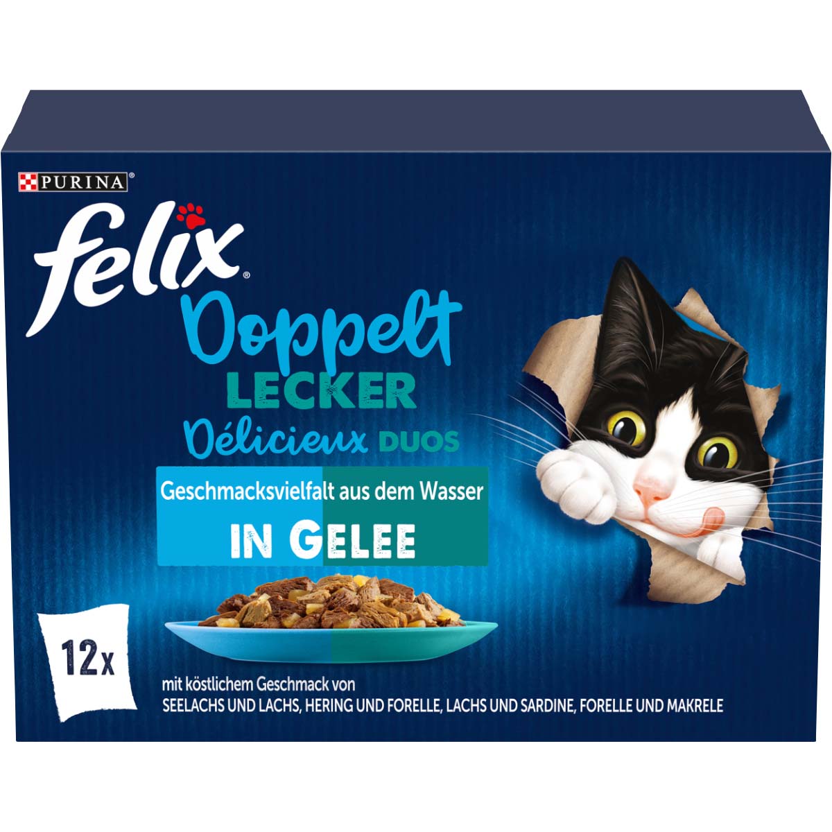 FELIX So gut wie es aussieht Dvojnásob lahodné v želé Výběr z vody 12× 85 g