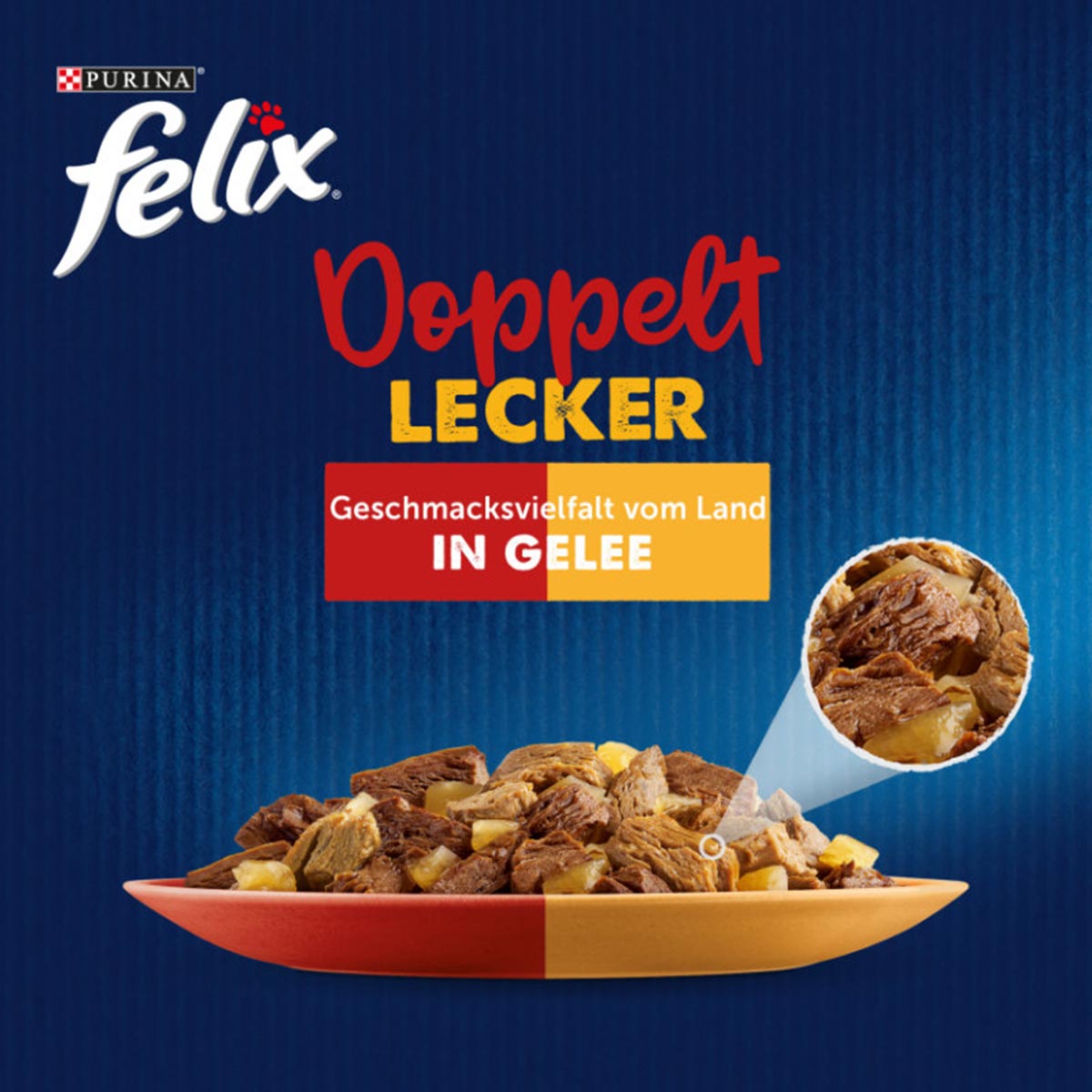 FELIX Chutná tak dobře, jak vypadá Doppelt Lecker v želé, výběr z venkova,120 × 85 g