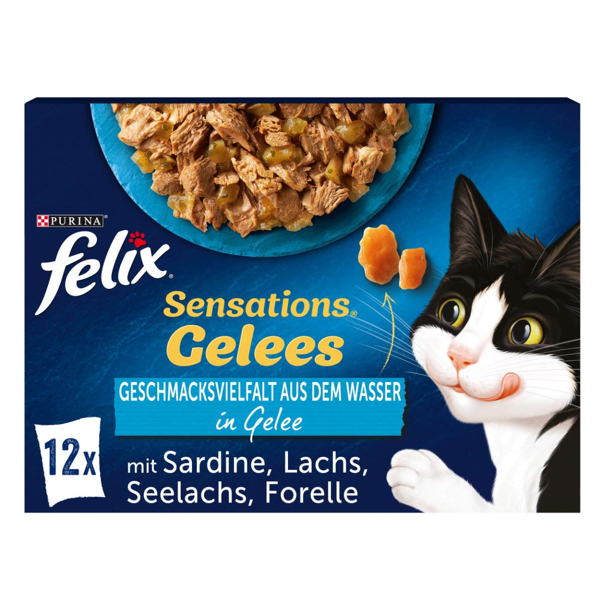 FELIX Sensations želé výběr z vody, 12× 85 g