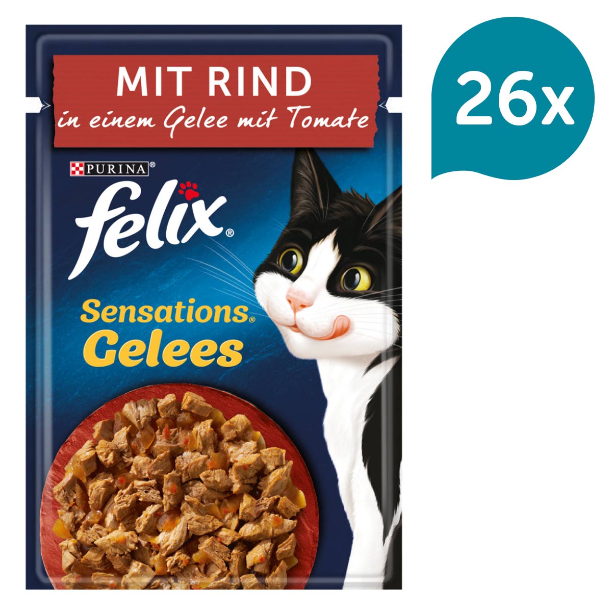 FELIX Sensations hovězí maso s rajčaty v želé
