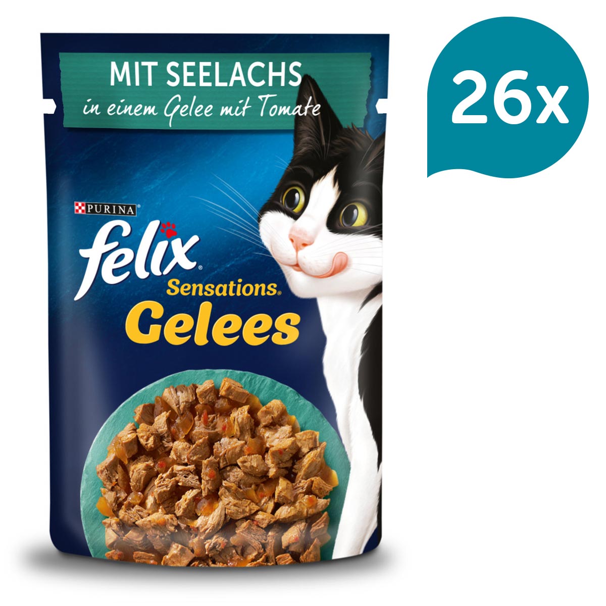 FELIX Sensations želé treska tmavá s rajčetem