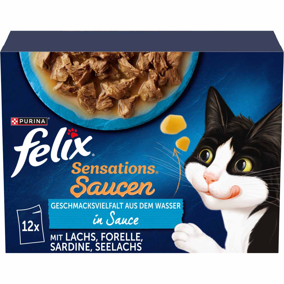 FELIX Sensations Saucen výběr z vody, 12 × 85 g