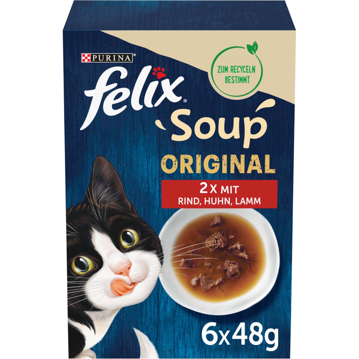 felix soup geschmacksvielfalt vom land mit rind huhn und lamm 6x48g 1