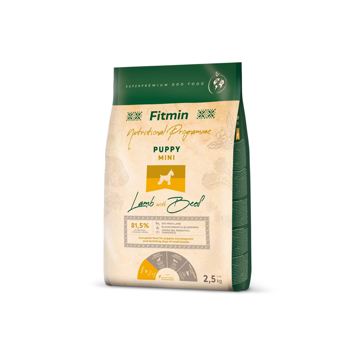 Fitmin Dog Mini Puppy Lamb &amp; Beef 2,5kg