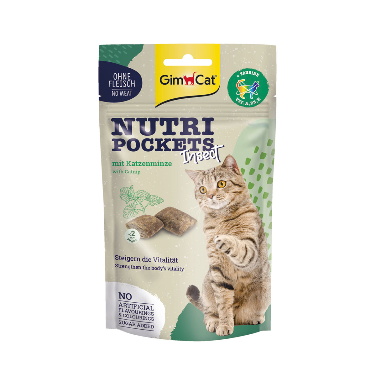 GimCat Nutri Pockets Insekt &amp; kočičí máta 60 g