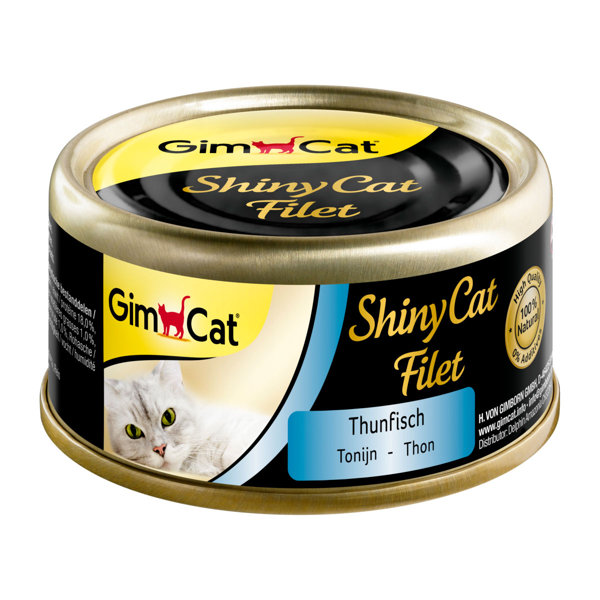 GimCat ShinyCat filé z tuňáka, 6 x 70 g