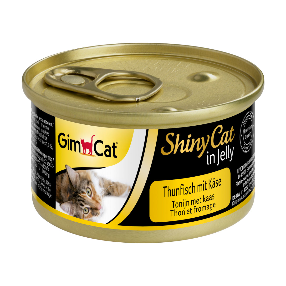 GimCat ShinyCat v želé s tuňákem a sýrem