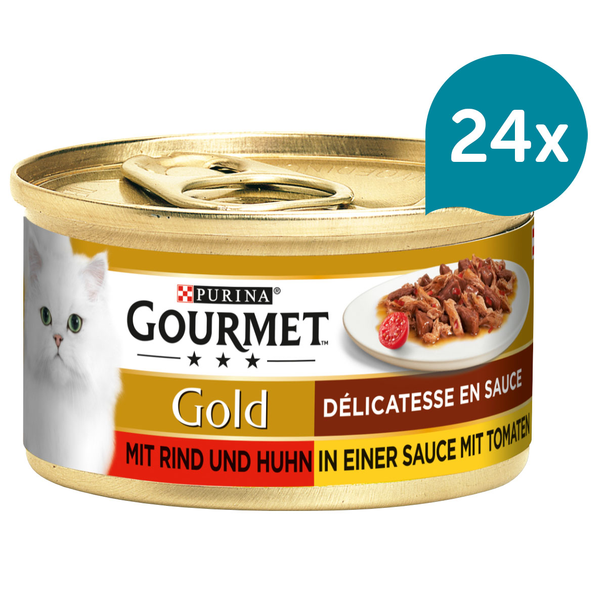 Gourmet Gold Délicatesse en Sauce hovězí a kuřecí