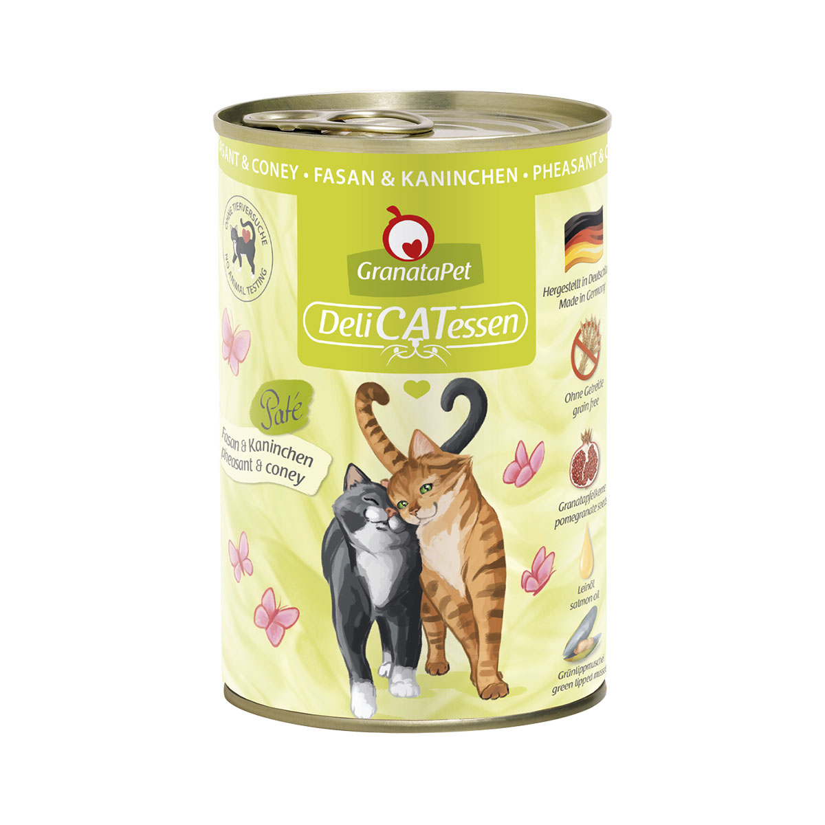 GranataPet pro kočky – Delicatessen konzerva bažant a králík