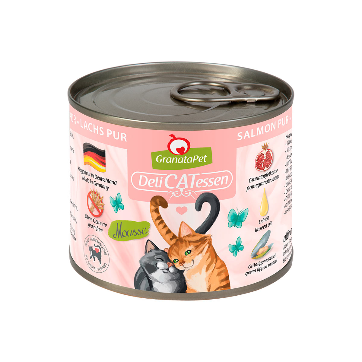 GranataPet pro kočky – Delicatessen konzerva, čistý losos