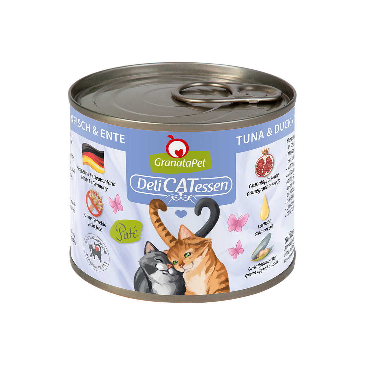 GranataPet pro kočky – Delicatessen konzerva tuňák a kachna