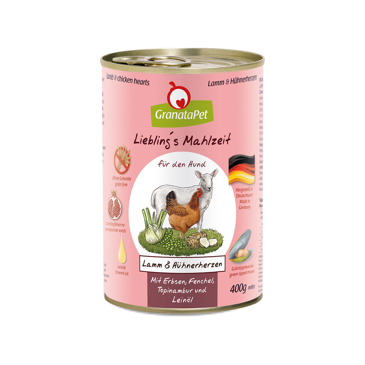 GranataPet Liebling’s Mahlzeit jehněčí maso a kuřecí srdce