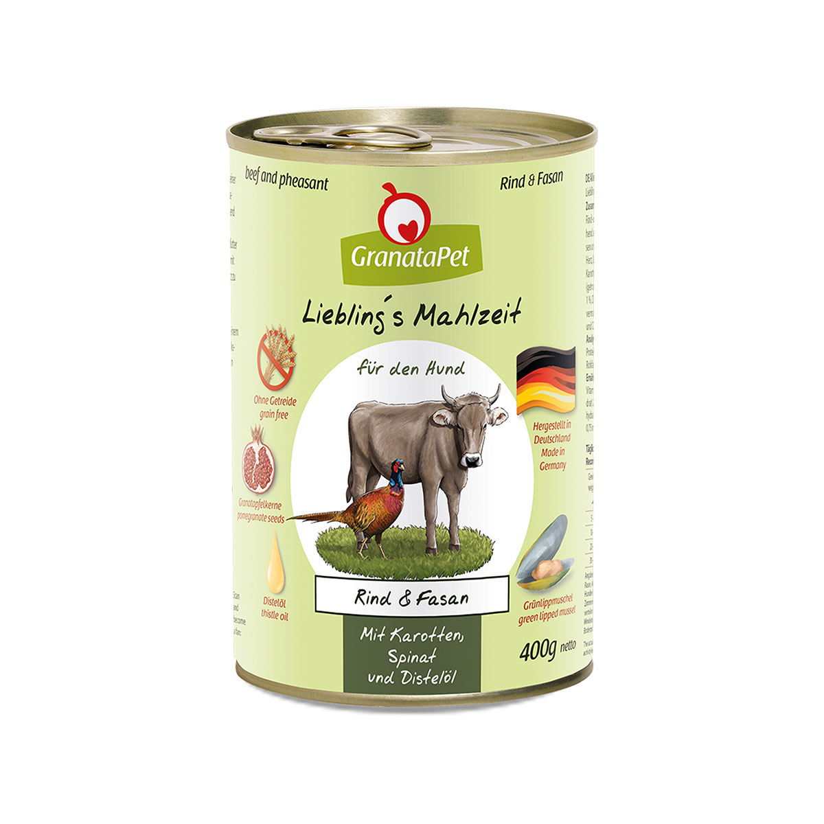 GranataPet Liebling’s Mahlzeit hovězí maso a bažant, 400 g