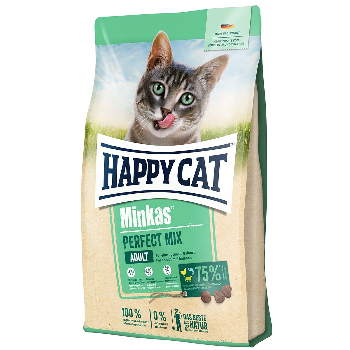 Happy Cat Minkas Perfect Mix drůbež, ryby a jehněčí