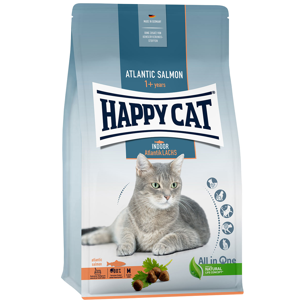 Happy Cat Indoor Adult atlantický losos