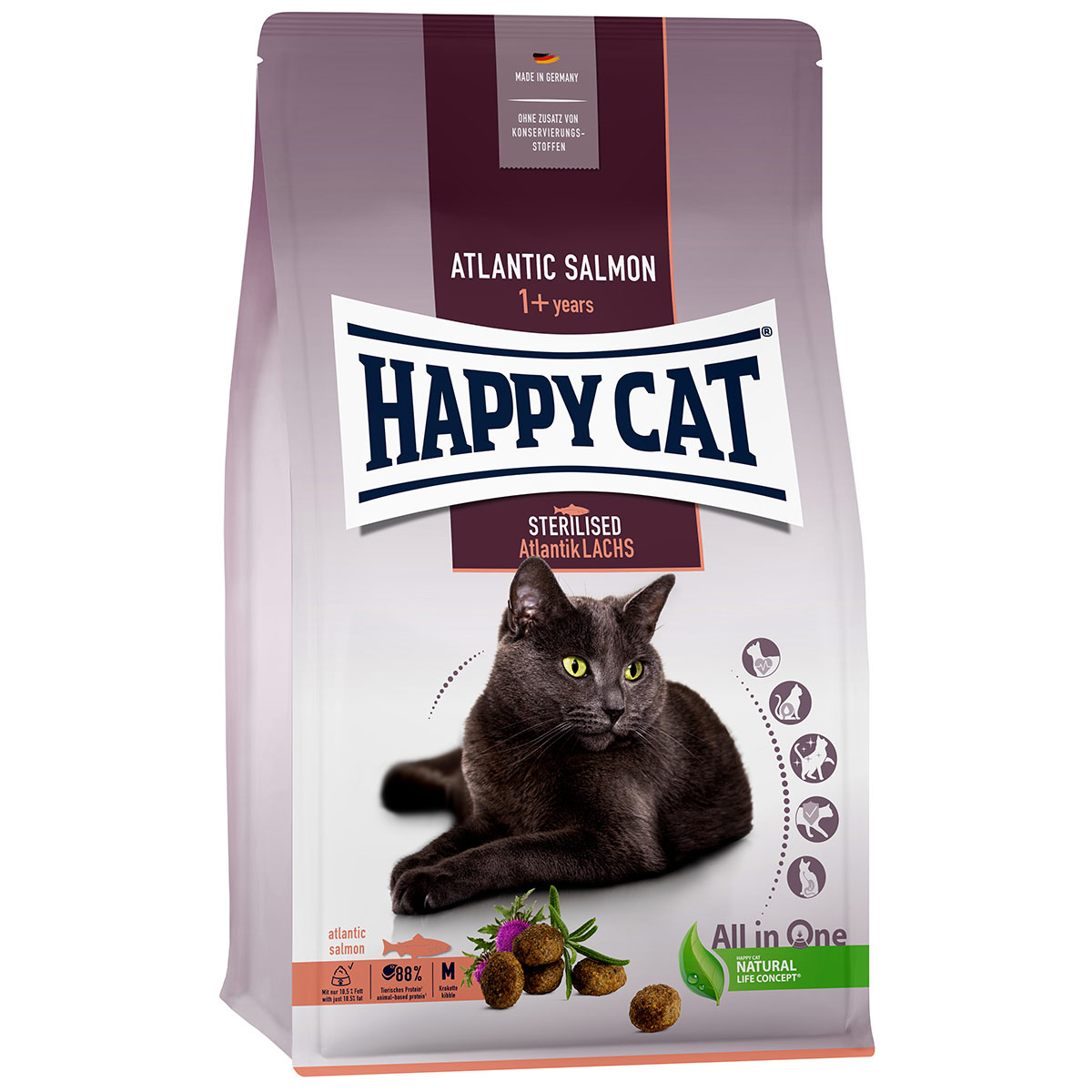 Happy Cat Sterilised Adult atlantský losos